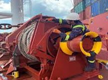 SHM Ship Care Pvt Ltd Winch Brake Inspection